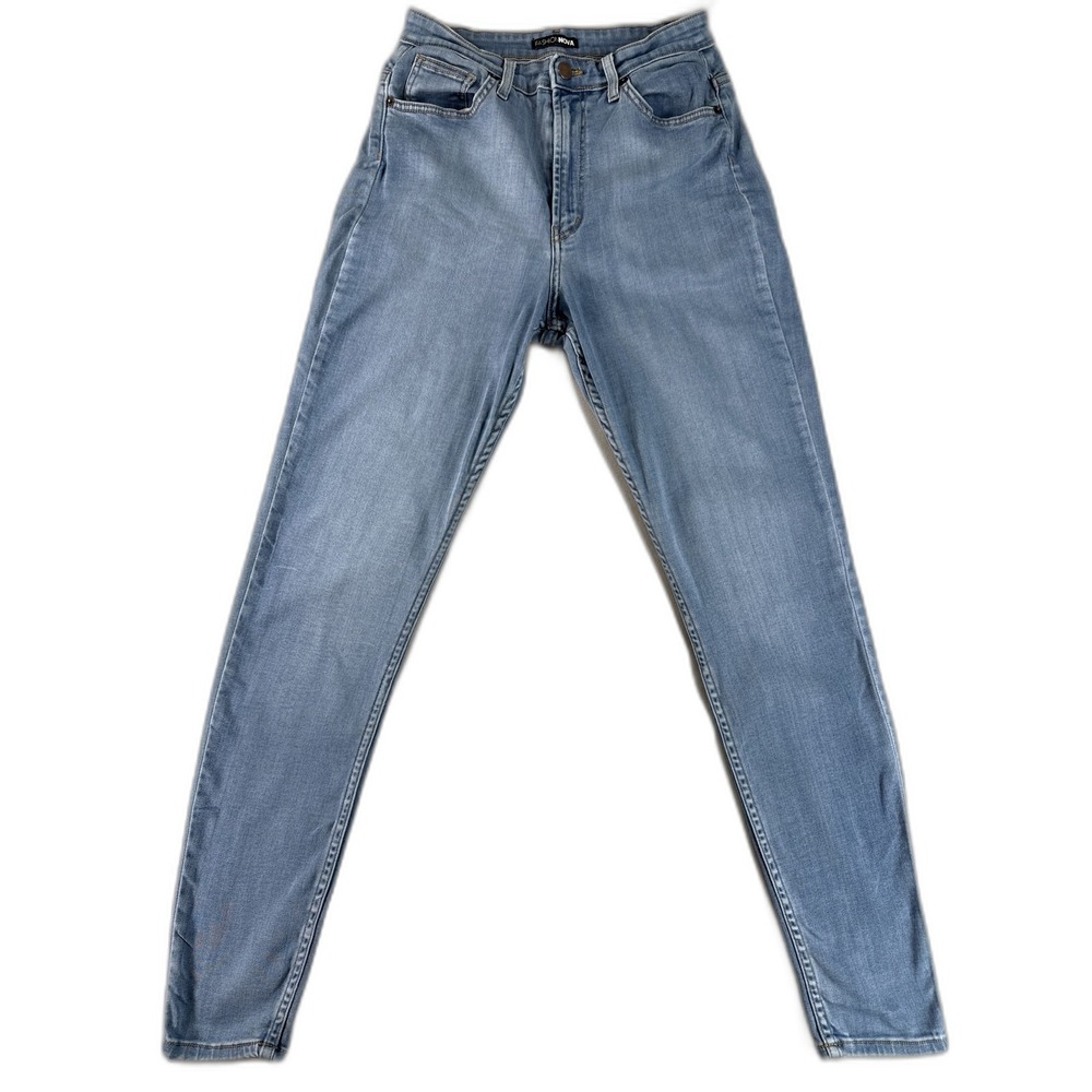Fashion Nova P5215 AL Jeans 15 Light Blue Denim Slim Fit High Rise Stretch Women